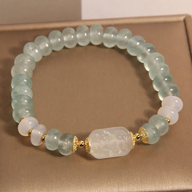 KarmaRipple's Aquamarine Jade Abacus Beadwork Serenity Bracelet p10