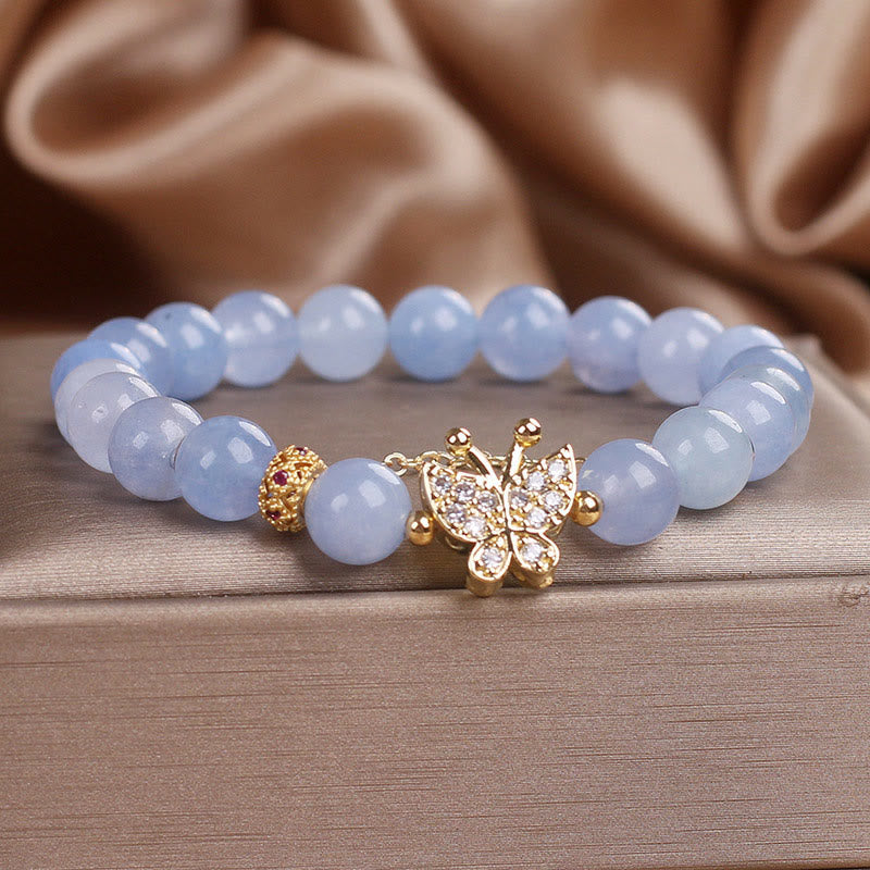 KarmaRipple's Aquamarine Butterfly Serenity Bracelet p9