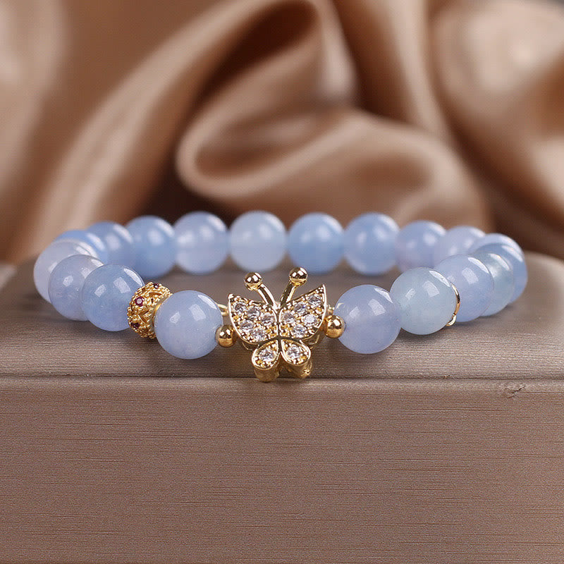 KarmaRipple's Aquamarine Butterfly Serenity Bracelet p1