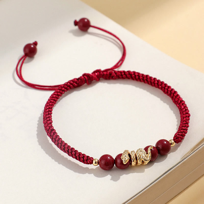 KarmaRipple's Cinnabar Handmade Year Of Snake String Protection Woven Bracelet p13