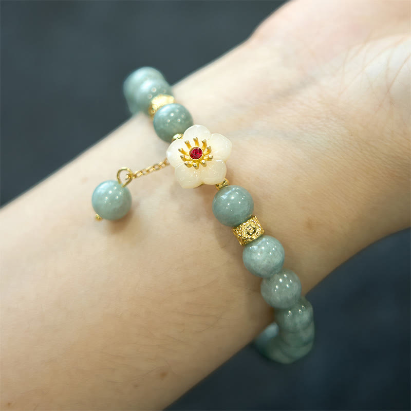 KarmaRipple's Jade Abundance Flower Bracelet p4
