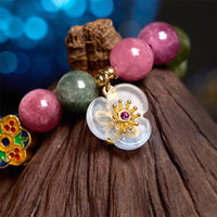 KarmaRipple's Tourmaline Wisdom Flower Bracelet