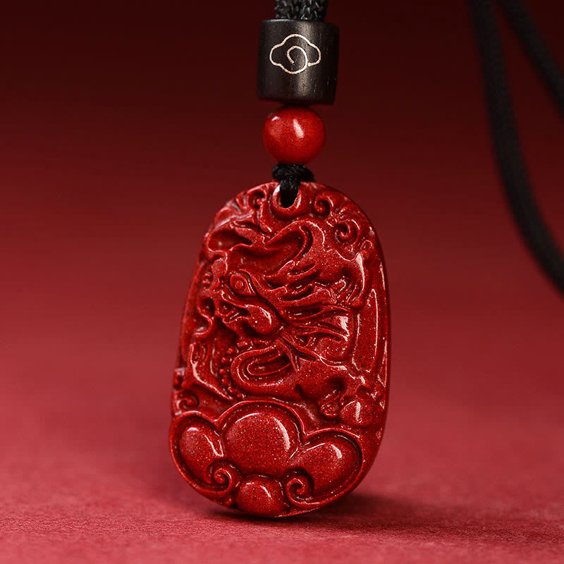 KarmaRipple's Chinese Zodiac Black Rope Cinnabar Calm Pendant Necklace p30