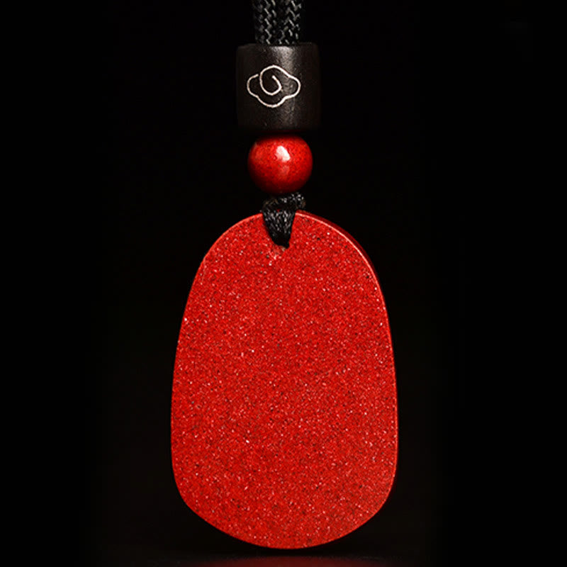 KarmaRipple's Chinese Zodiac Black Rope Cinnabar Calm Pendant Necklace p14