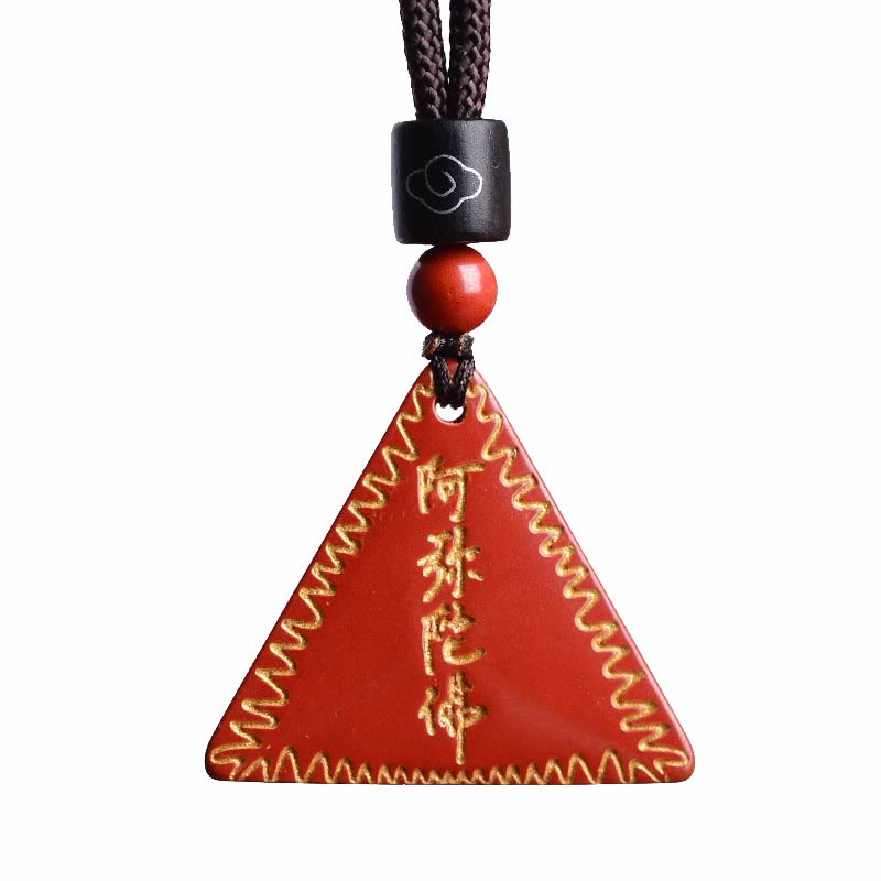 KarmaRipple's Cinnabar Amitabha Calm Pendant Necklace p14