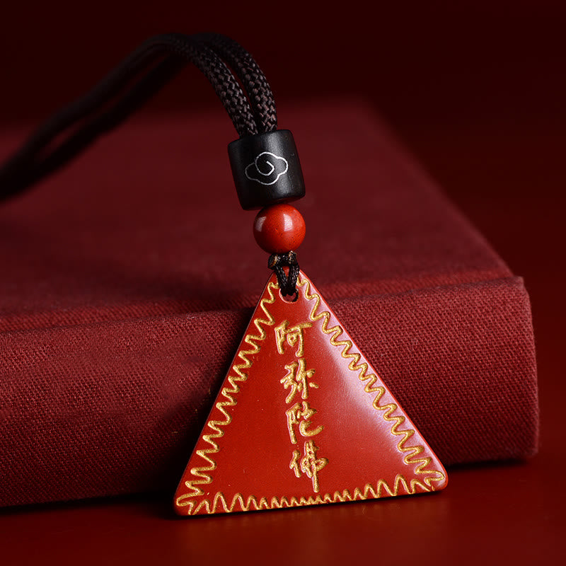 KarmaRipple's Cinnabar Amitabha Calm Pendant Necklace p17