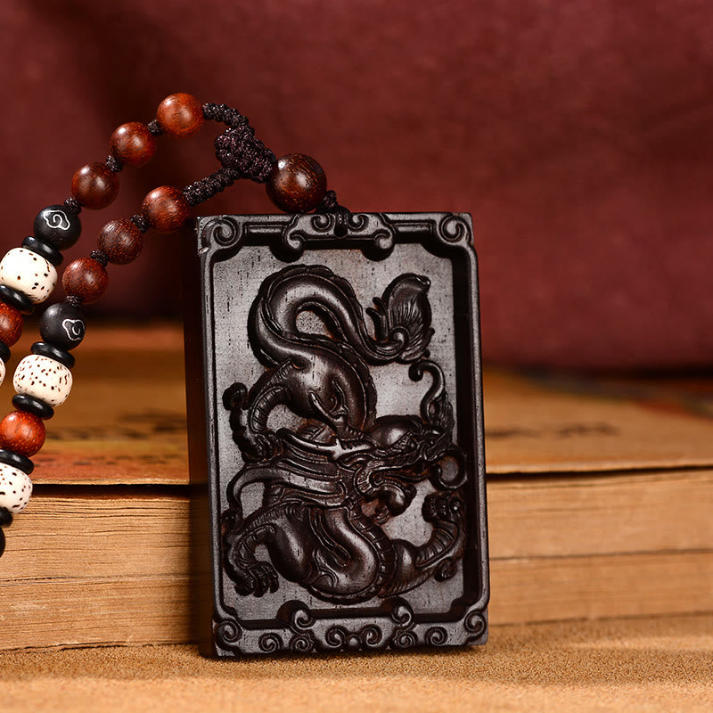 KarmaRipple's Chinese Zodiac Small Leaf Red Sandalwood Calm Pendant Necklace p6