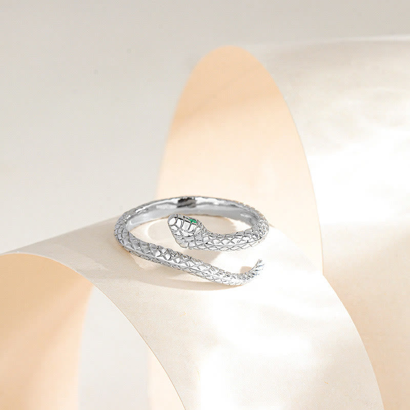 KarmaRipple's 925 Sterling Silver Year Of The Snake Adjustable Protection Ring p3