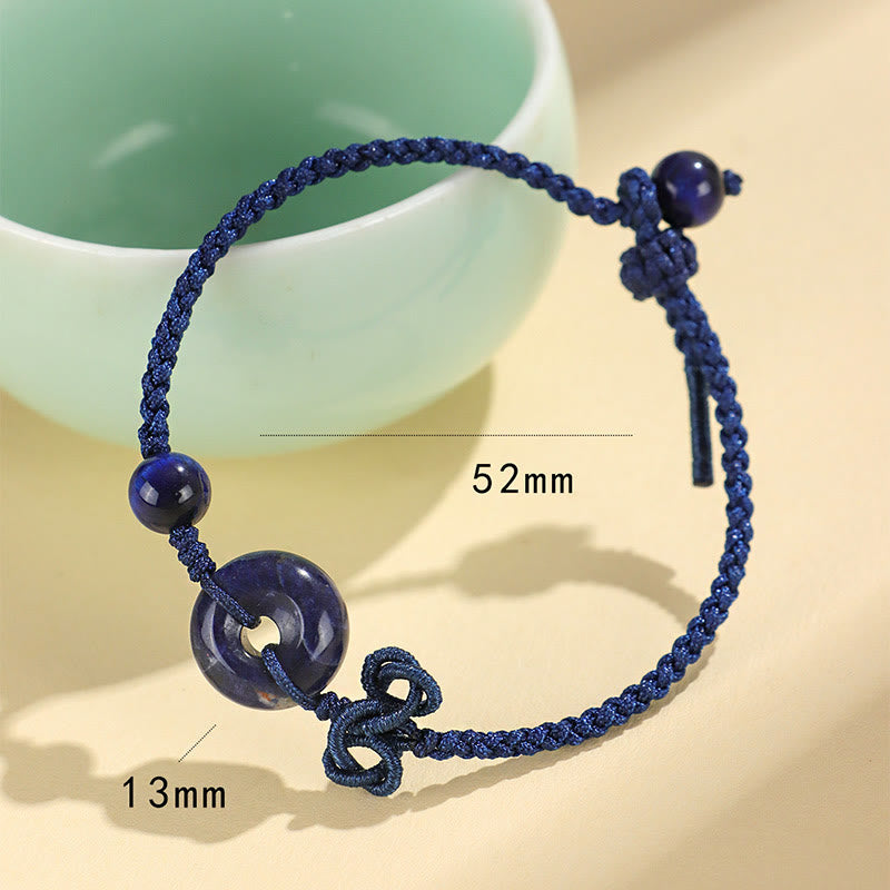 KarmaRipple's Red Jasper Rose Quartz Various Authentic Rocks Peace Buckle Weave Positive Fortune Bracelet p22