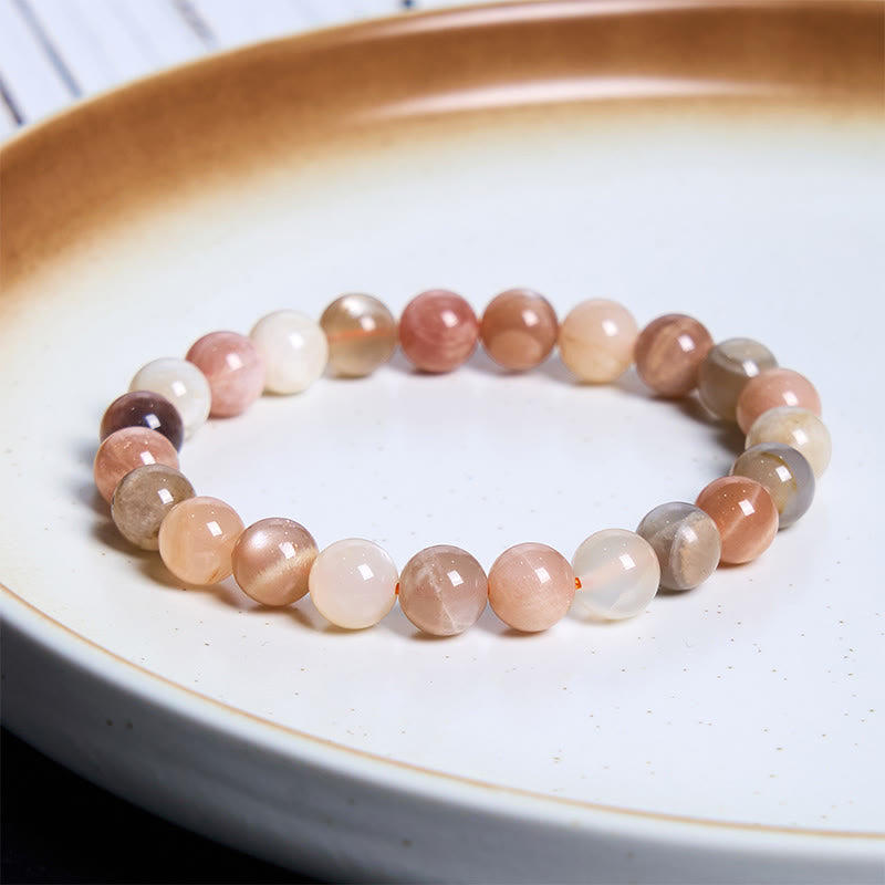 KarmaRipple's Peach Moonstone Balancing Bracelet p6