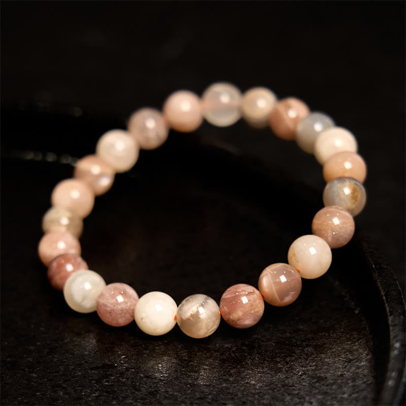 KarmaRipple's Peach Moonstone Balancing Bracelet p2