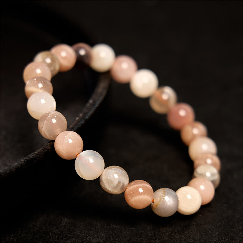 KarmaRipple's Peach Moonstone Balancing Bracelet p1