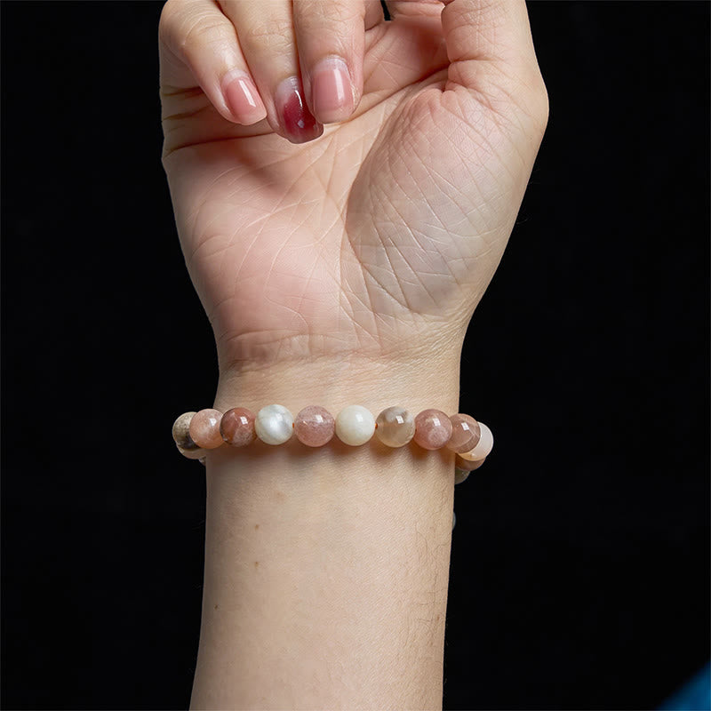 KarmaRipple's Peach Moonstone Balancing Bracelet p4