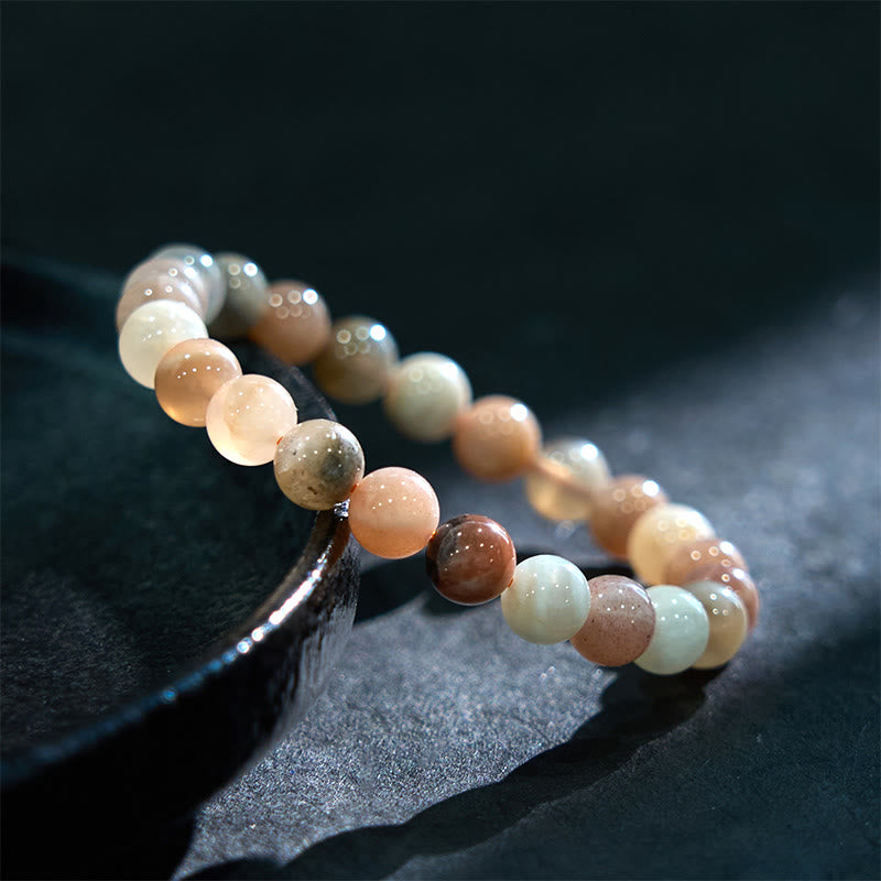 KarmaRipple's Peach Moonstone Balancing Bracelet p5