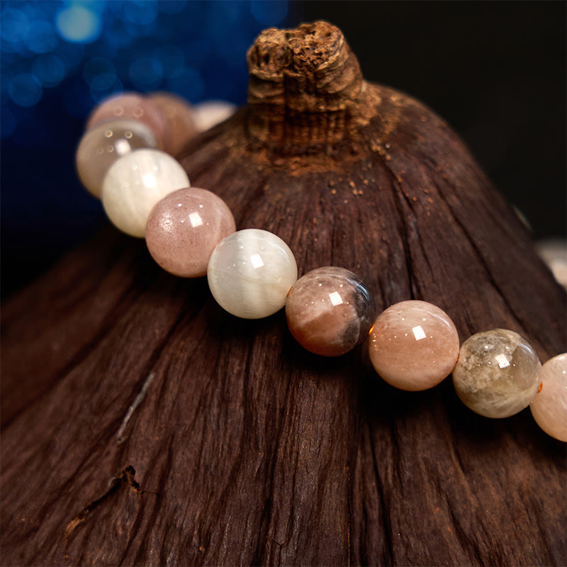 KarmaRipple's Peach Moonstone Balancing Bracelet p3