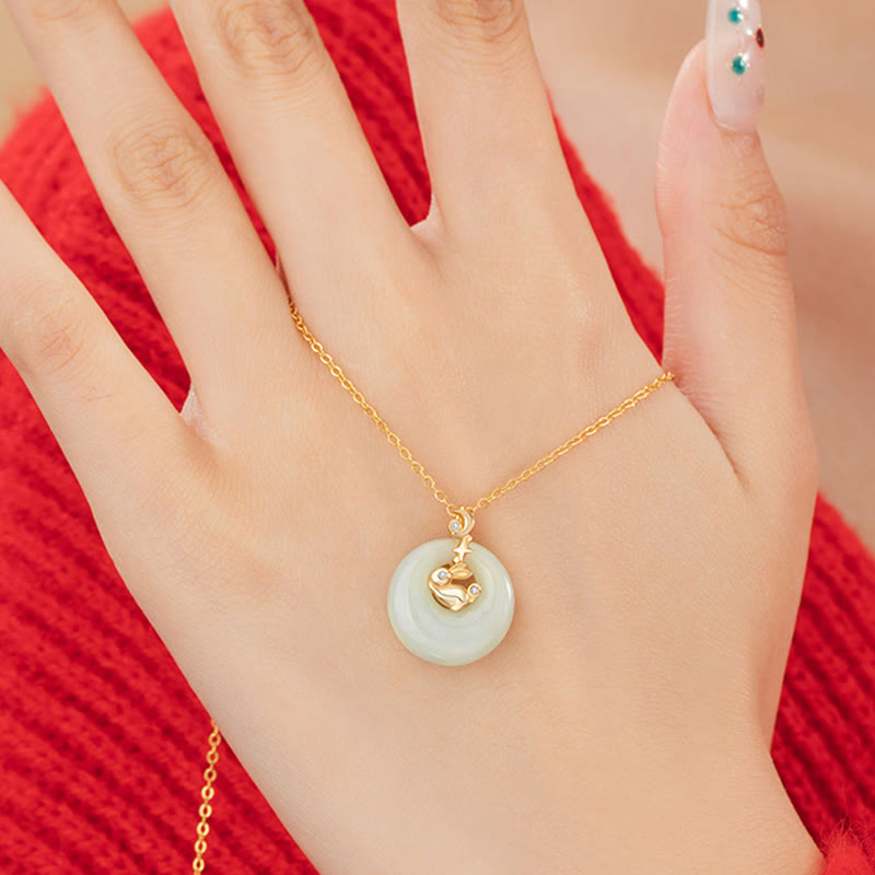 KarmaRipple's Chinese Zodiac Hetian Jade 925 Sterling Silver Abundance Pendant Necklace p23