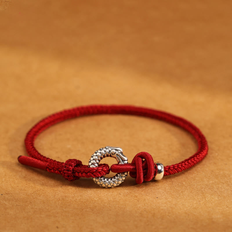 KarmaRipple's 999 Sterling Silver Year Of The Dragon Peace Buckle Fortune Bracelet p24