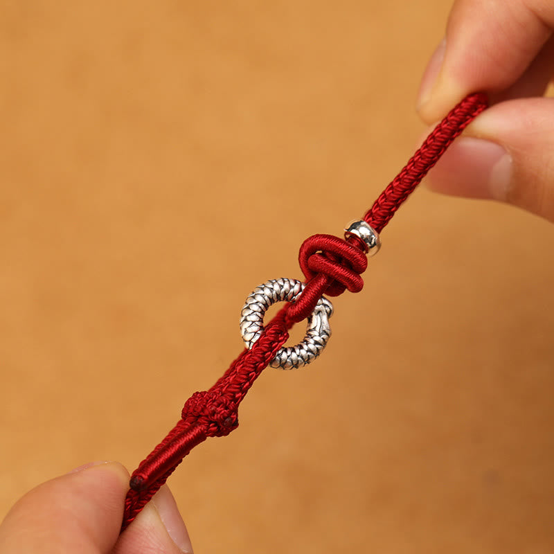 KarmaRipple's 999 Sterling Silver Year Of The Dragon Peace Buckle Fortune Bracelet p4