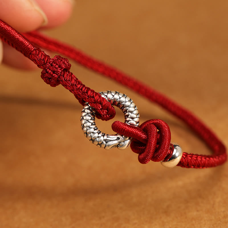 KarmaRipple's 999 Sterling Silver Year Of The Dragon Peace Buckle Fortune Bracelet p19