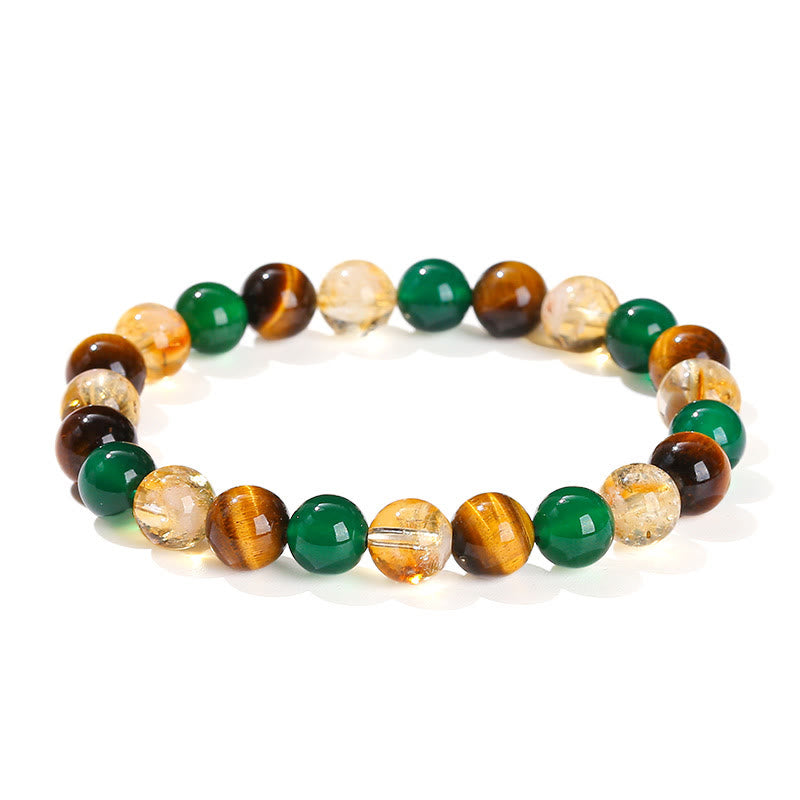 KarmaRipple's Authentic Tiger Eye Green Agate Citrine Mix And Match Beadwork Protection Bracelet p13