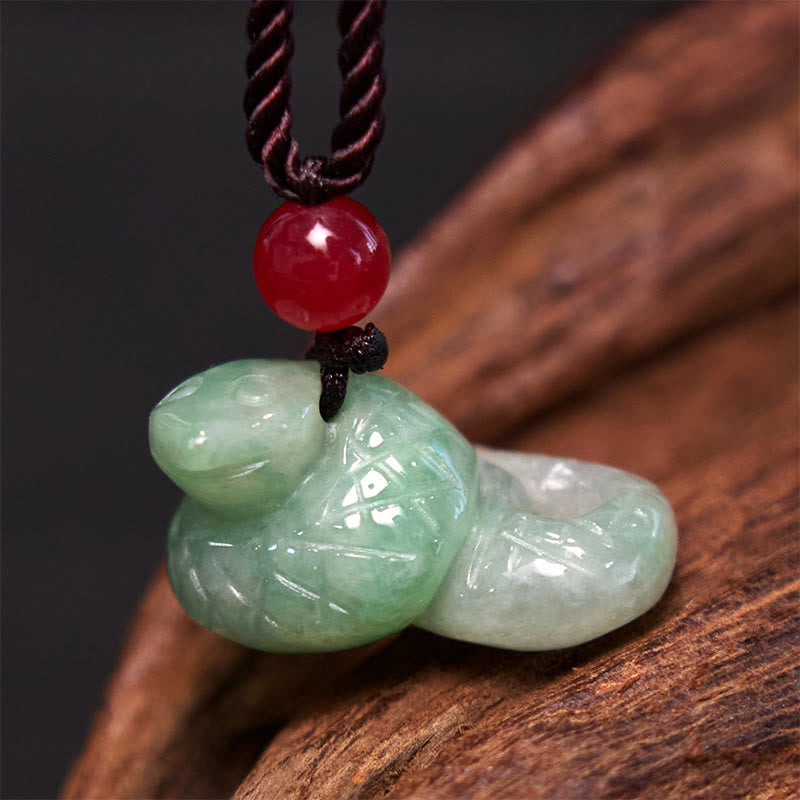 KarmaRipple's Chinese Zodiac Year of the Snake Authentic Jade Fortune Pendant Necklace p9