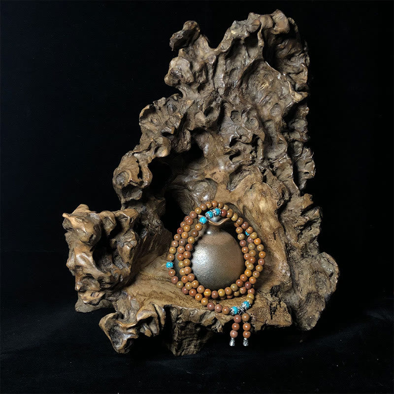 KarmaRipple's 108 Mala Beadwork Bian Stone Balancing Bracelet p7