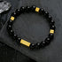 Black Obsidian 925 Sterling Golden Silver(Wrist Circumference: 17-19cm)
