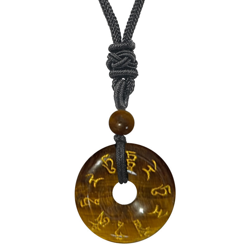 KarmaRipple's Green Tara Mantra Authentic Various Gemstone Black Obsidian Fulfilment Pendant Necklace p5