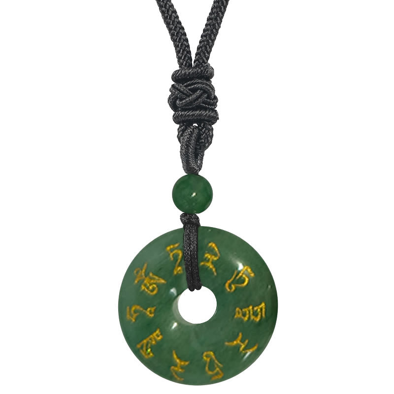 KarmaRipple's Green Tara Mantra Authentic Various Gemstone Black Obsidian Fulfilment Pendant Necklace p26