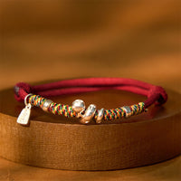 KarmaRipple's 999 Sterling Silver Year Of Snake Red String Happiness Protection Woven Bracelet