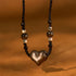 Silver Sheen Obsidian Heart