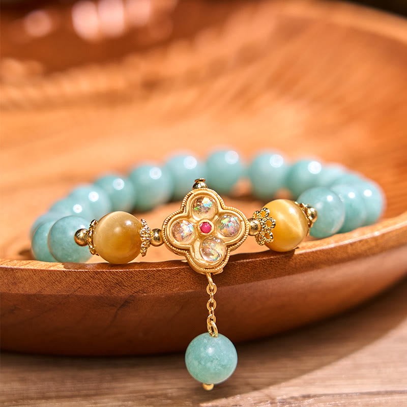 KarmaRipple's Jade Yellow Tiger Eye Prosperity Bracelet p1