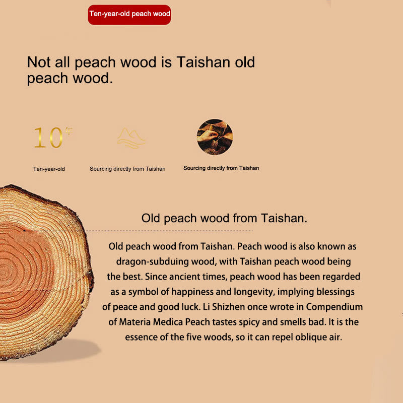 KarmaRipple's Peach Wood Cinnabar Om Mani Padme Hum Chinese Zodiac Black String Pendant Pendants p11