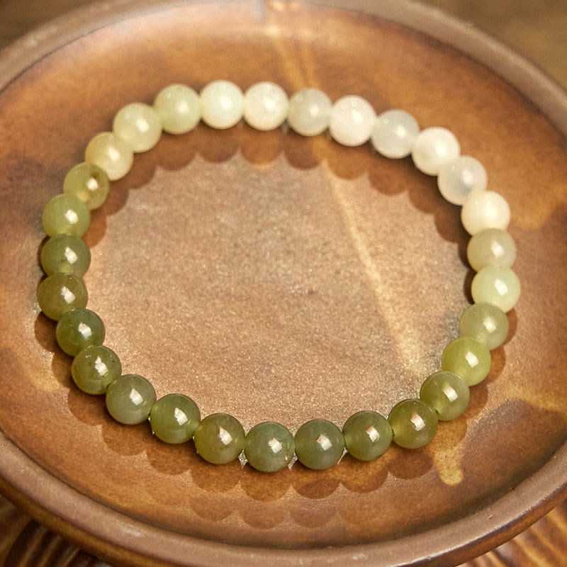KarmaRipple's Hetian Jade Gradient Color Abundance Bracelet p3