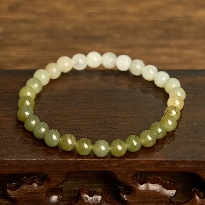 KarmaRipple's Hetian Jade Gradient Color Abundance Bracelet p7