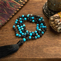 KarmaRipple's Emperor Stone Lava Rock Beadwork Tassel Happiness Necklaces Pendants