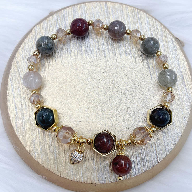 KarmaRipple's Authentic Colored Rutilated Quartz Amethyst Protection Bracelet p8