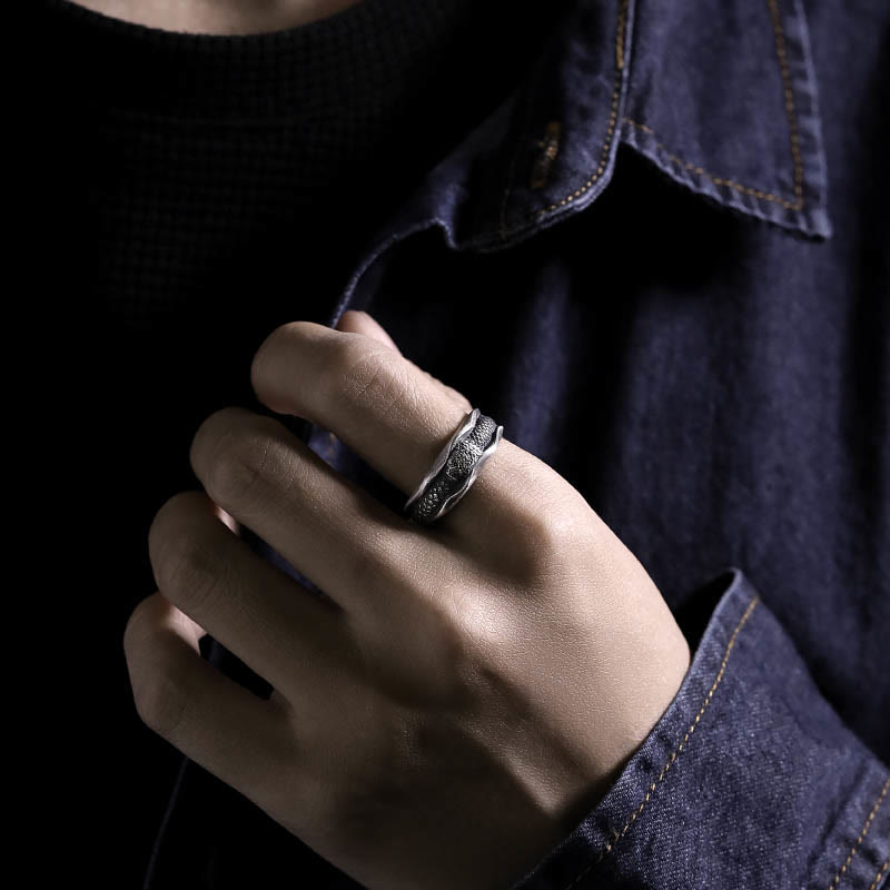 KarmaRipple's 999 Sterling Silver Snake-shaped Year Of The Snake Protection Ring p16