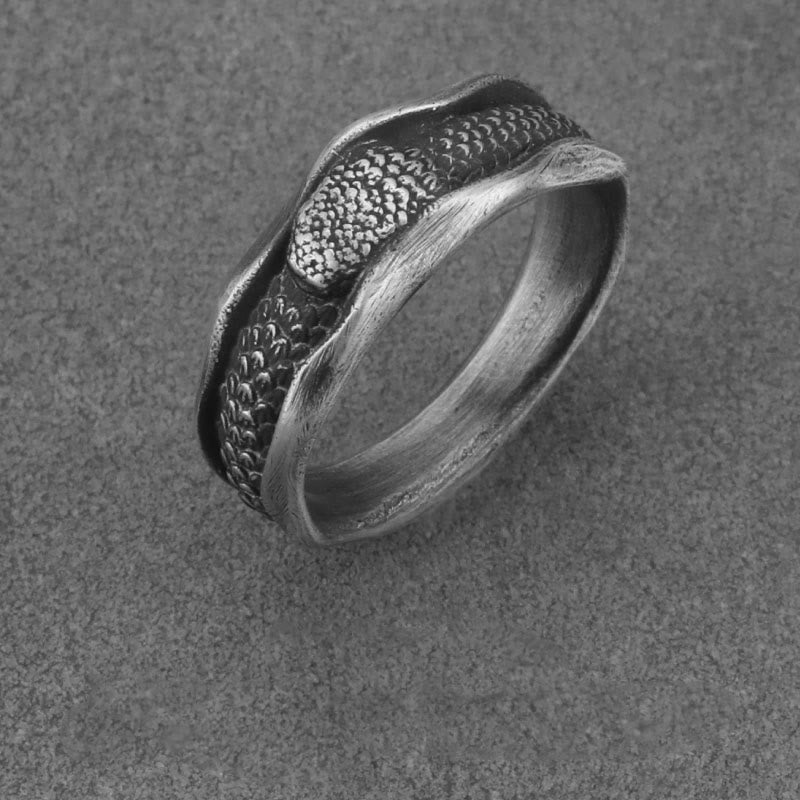 KarmaRipple's 999 Sterling Silver Snake-shaped Year Of The Snake Protection Ring p14