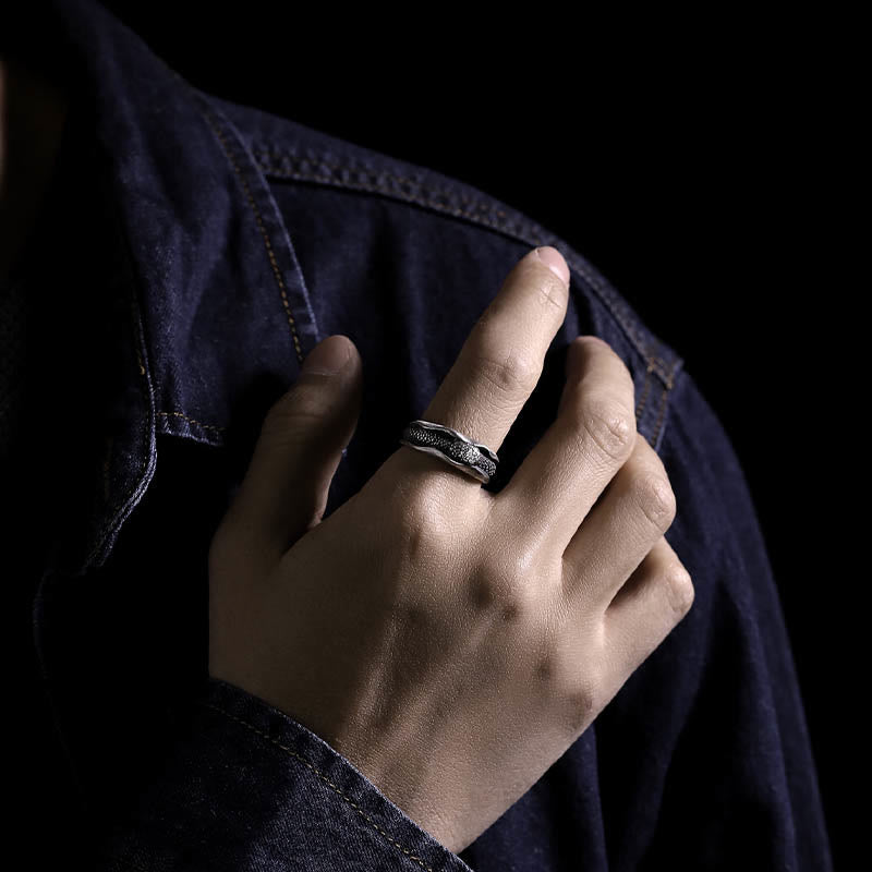 KarmaRipple's 999 Sterling Silver Snake-shaped Year Of The Snake Protection Ring p15