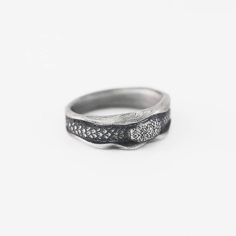 KarmaRipple's 999 Sterling Silver Snake-shaped Year Of The Snake Protection Ring p4