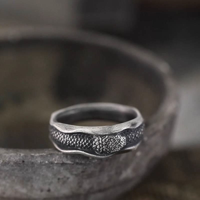 KarmaRipple's 999 Sterling Silver Snake-shaped Year Of The Snake Protection Ring p10