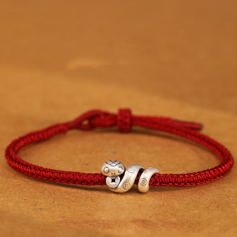 KarmaRipple's 999 Sterling Silver Year of the Snake Handmade Bronze Coin Protection Woven Bracelet p8