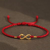KarmaRipple's 999 Gold Year of the Snake Eternal Endless Weave Infinity Handmade Fortune Bracelet