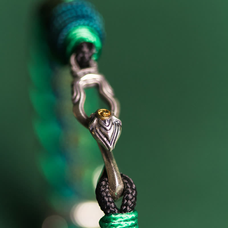 KarmaRipple's Year of the Snake 999 Sterling Silver String Protection Woven Bracelet p11