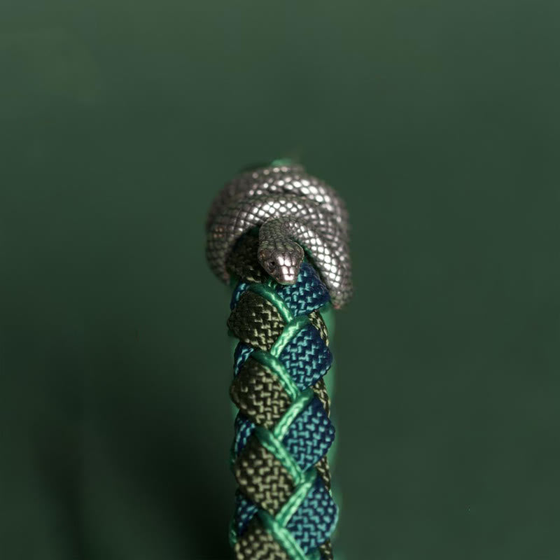 KarmaRipple's Year of the Snake 999 Sterling Silver String Protection Woven Bracelet p9