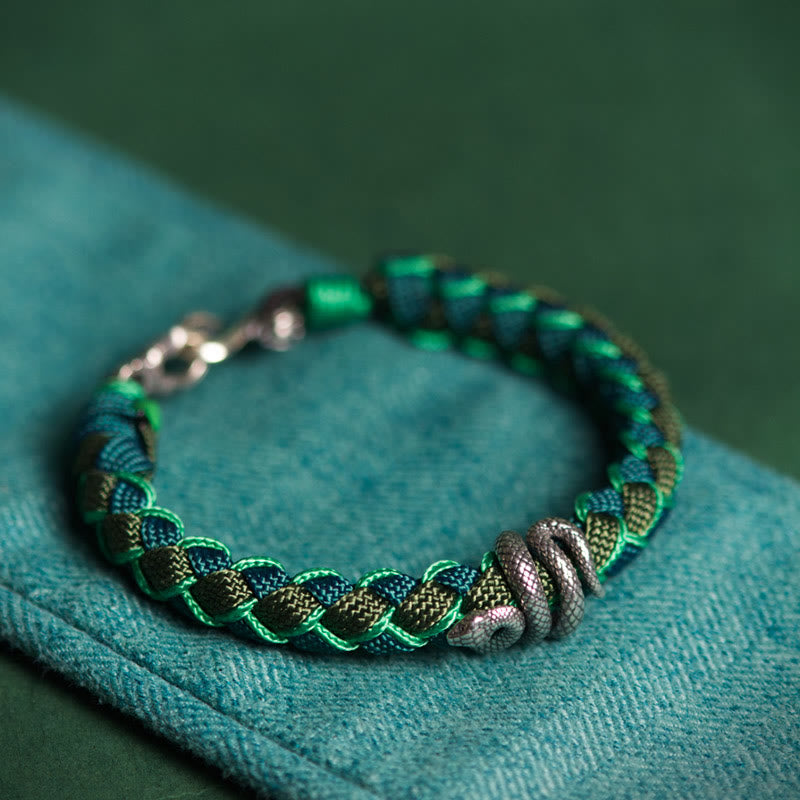 KarmaRipple's Year of the Snake 999 Sterling Silver String Protection Woven Bracelet p4