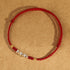 925 Sterling Silver Dark Red Rope / Anklet(Circumference 19-23cm)