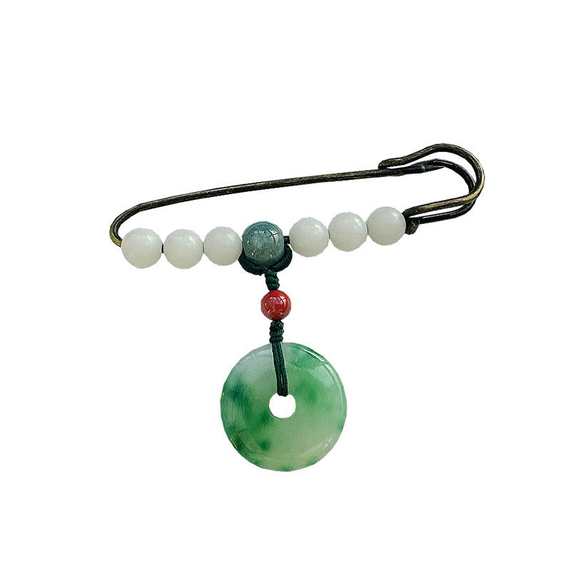 KarmaRipple's Bodhi Seed Jade Peace Buckle Fortune Brooch p6