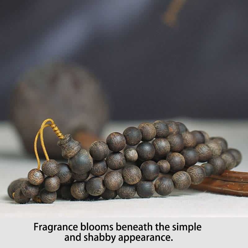 KarmaRipple's Nha Trang 108 Mala Beadwork 8mm Ivory Qinan Vietnam Agarwood Peace Bracelet p21